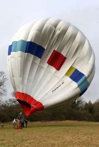 G-SAXC hot air balloon, added to the archive 27 August 2026. Photograph by Bill Teasdale